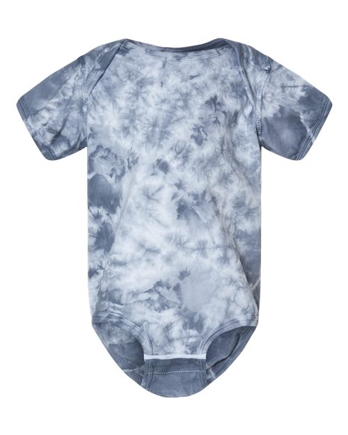Infant Crystal Tie-Dyed Onesie - Front - B03914351 - Silver