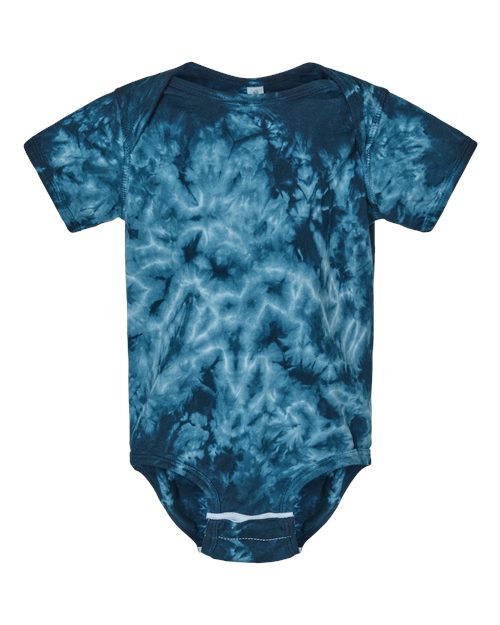 Infant Crystal Tie-Dyed Onesie - Front - B03914651 - Navy