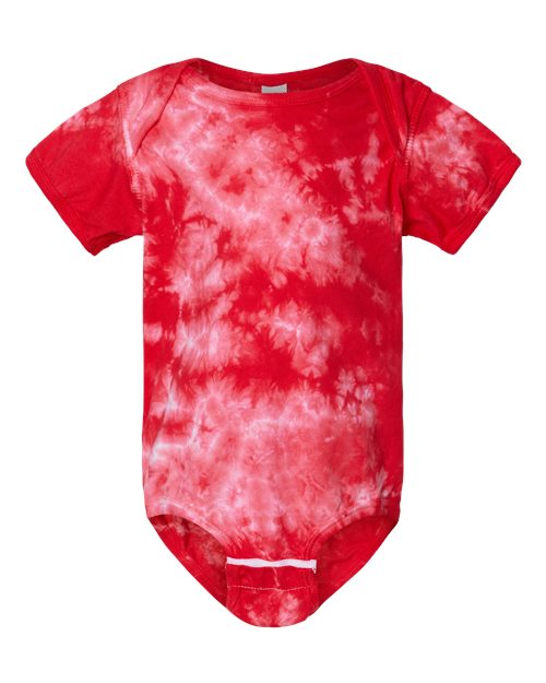 Infant Crystal Tie-Dyed Onesie - Front - B03914701 - Red