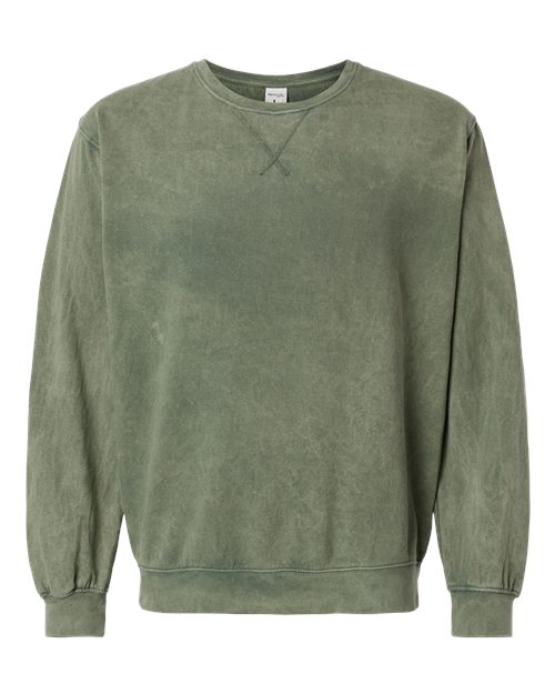 Premium Fleece Mineral Wash Crewneck Sweatshirt - Front - B04314583 - Kale