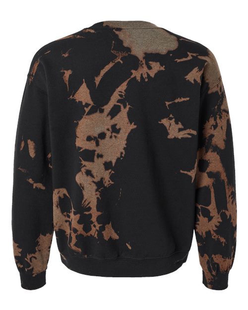 Essential Fleece Bleach Wash Crewneck Sweatshirt - Back - B06914103 - Gobi