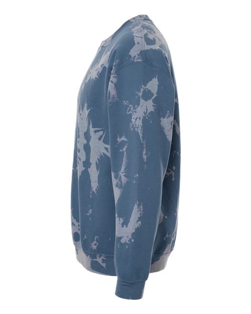 Essential Fleece Bleach Wash Crewneck Sweatshirt - DirectSide - B06914653 - Blue Gobi