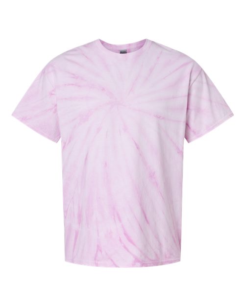 Cyclone Pinwheel Tie-Dyed T-Shirt - Front - B06414154 - Lilac