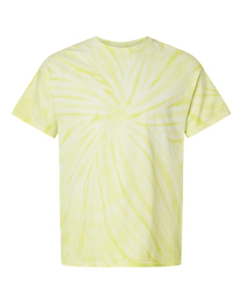Cyclone Pinwheel Tie-Dyed T-Shirt - Front - B06414163 - Citron