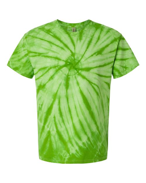 Cyclone Pinwheel Tie-Dyed T-Shirt - Front - B06414173 - Lime