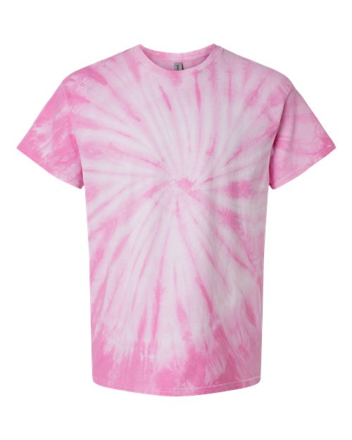 Cyclone Pinwheel Tie-Dyed T-Shirt - Front - B06414303 - Pink