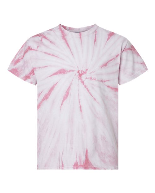 Cyclone Pinwheel Tie-Dyed T-Shirt - Front - B06414313 - Rose