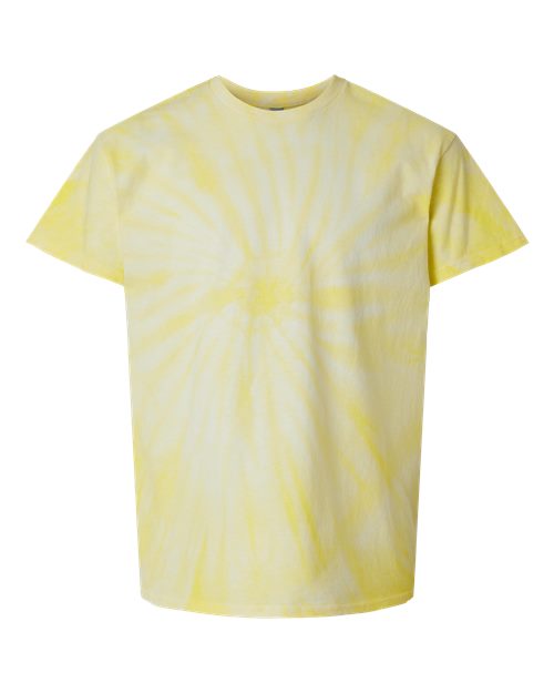 Cyclone Pinwheel Tie-Dyed T-Shirt - Front - B06414403 - Pale Yellow