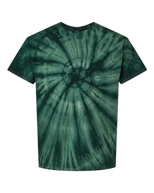 Cyclone Pinwheel Tie-Dyed T-Shirt - Front - B06414543 - Forest