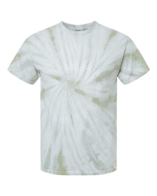 Cyclone Pinwheel Tie-Dyed T-Shirt - Front - B06414563 - Olive Oil