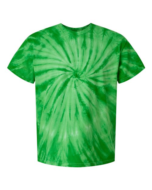 Cyclone Pinwheel Tie-Dyed T-Shirt - Front - B06414603 - Kelly