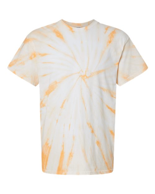 Cyclone Pinwheel Tie-Dyed T-Shirt - Front - B06414643 - Tangerine