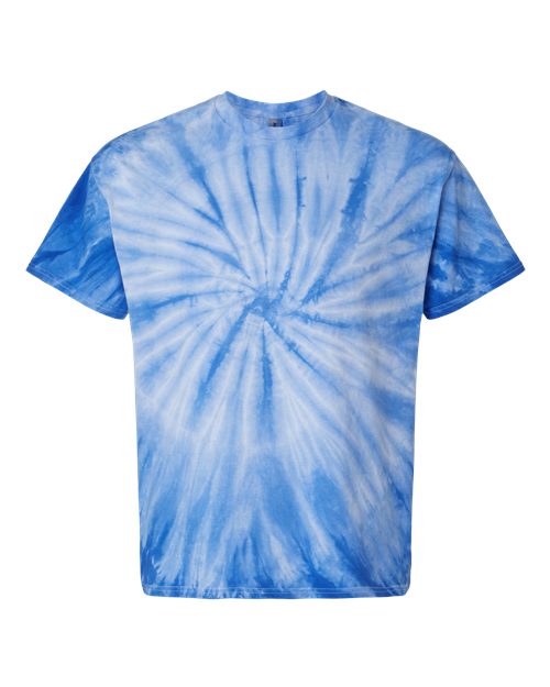 Cyclone Pinwheel Tie-Dyed T-Shirt - Front - B06414756 - Royal