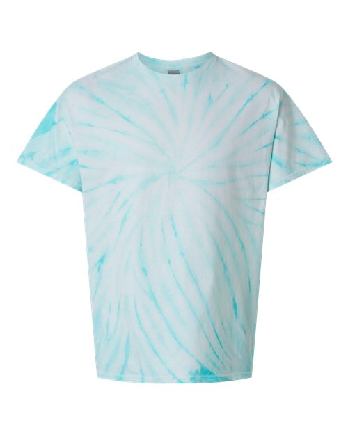 Cyclone Pinwheel Tie-Dyed T-Shirt - Front - B06414794 - Pale Turquoise
