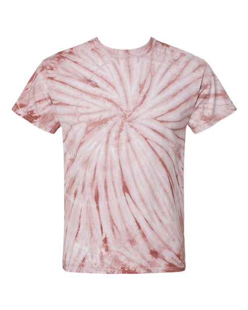 Cyclone Pinwheel Tie-Dyed T-Shirt - Front - B06414993 - Copper