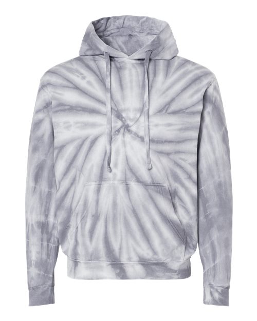 Cyclone Tie-Dyed Hooded Sweatshirt - Front - B82714354 - Silver