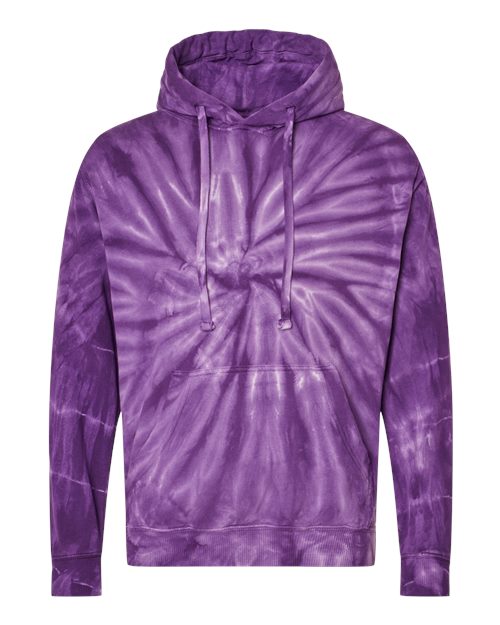 Cyclone Tie-Dyed Hooded Sweatshirt - Front - B82714683 - Purple