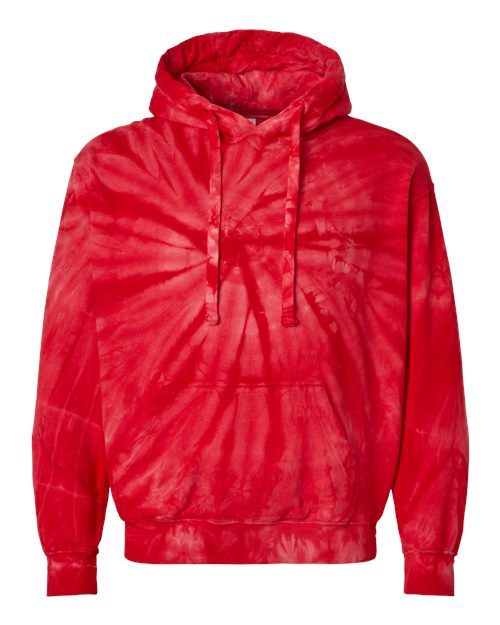 Cyclone Tie-Dyed Hooded Sweatshirt - Front - B82714703 - Red