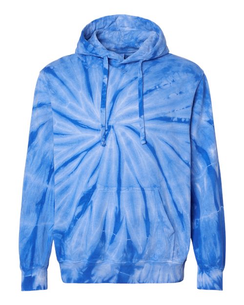 Cyclone Tie-Dyed Hooded Sweatshirt - Front - B82714753 - Royal