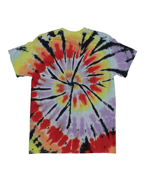 Rainbow Cut-Spiral Tie-Dyed T-Shirt - Back - B00714943 - Energy