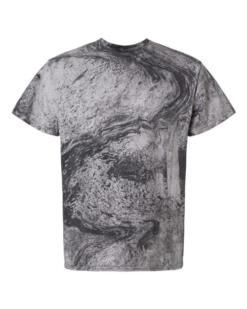 Marble Tie-Dyed T-Shirt - Front - B31714503 - Black