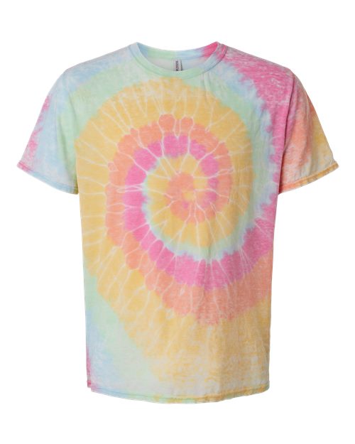 Vintage Festival Tie-Dyed T-Shirt - Front - B80914943 - Aerial Spiral