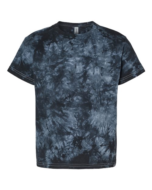 Youth Crystal Tie-Dyed T-Shirt - Front - B16714503 - Black Crystal
