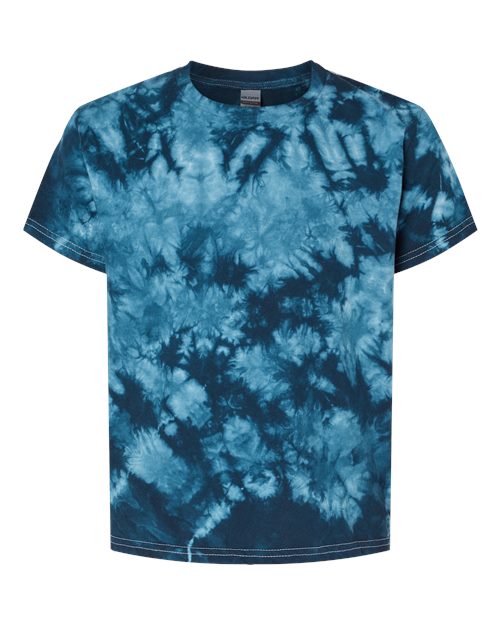 Youth Crystal Tie-Dyed T-Shirt - Front - B16714653 - Navy