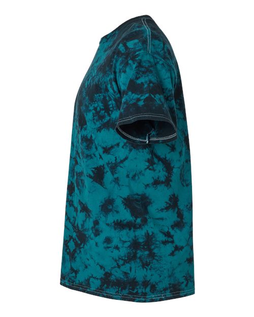Crystal Tie-Dyed T-Shirt - DirectSide - B16814763 - Black/ Teal