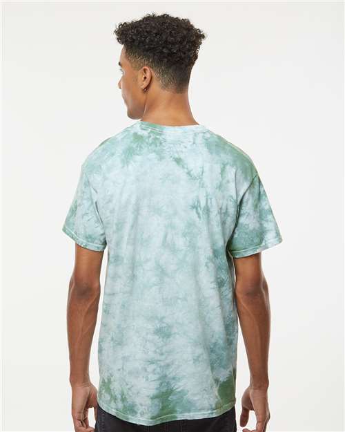 Crystal Tie-Dyed T-Shirt - OnModelBack - B16814223 - Moss