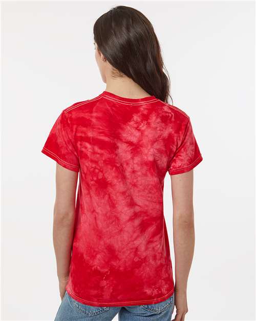 Crystal Tie-Dyed T-Shirt - OnModelBack - B16814703 - Red