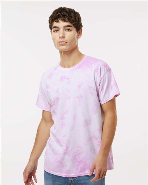 Crystal Tie-Dyed T-Shirt - OnModelFront - B16814143 - Lilac
