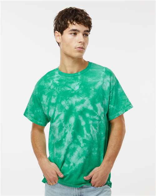 Crystal Tie-Dyed T-Shirt - OnModelFront - B16814155 - Emerald