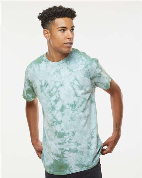 Crystal Tie-Dyed T-Shirt - OnModelFront - B16814223 - Moss