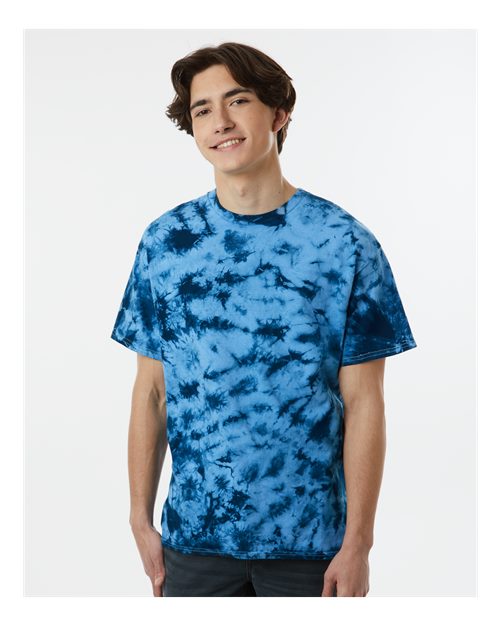 Crystal Tie-Dyed T-Shirt - OnModelFront - B16814243 - Navy/ Columbia