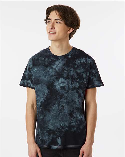 Crystal Tie-Dyed T-Shirt - OnModelFront - B16814503 - Black Crystal