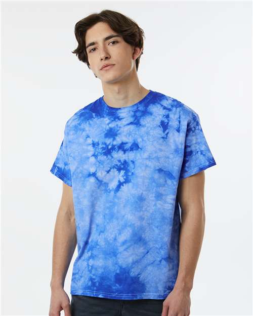 Crystal Tie-Dyed T-Shirt - OnModelFront - B16814758 - Royal