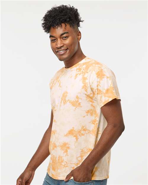 Crystal Tie-Dyed T-Shirt - OnModelSide - B16814133 - Tangerine