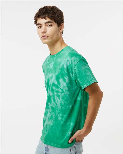 Crystal Tie-Dyed T-Shirt - OnModelSide - B16814155 - Emerald