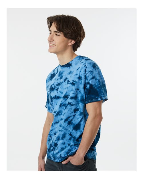 Crystal Tie-Dyed T-Shirt - OnModelSide - B16814243 - Navy/ Columbia