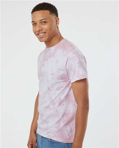 Crystal Tie-Dyed T-Shirt - OnModelSide - B16814313 - Rose