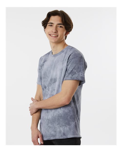 Crystal Tie-Dyed T-Shirt - OnModelSide - B16814357 - Silver