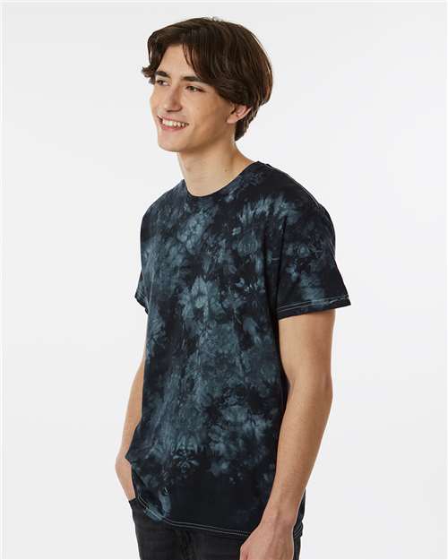 Crystal Tie-Dyed T-Shirt - OnModelSide - B16814503 - Black Crystal