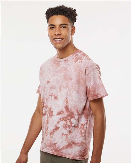 Crystal Tie-Dyed T-Shirt - OnModelSide - B16814553 - Copper