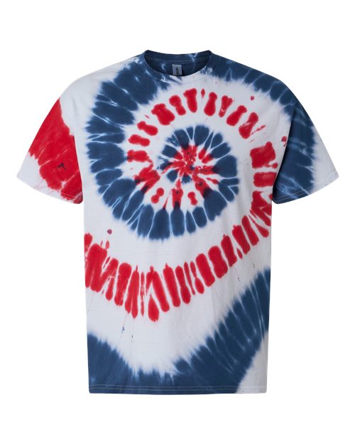 Multi-Color Spiral Tie-Dyed T-Shirt - Front - B01214043 - USA