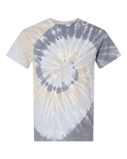 Multi-Color Spiral Tie-Dyed T-Shirt - Front - B01214223 - Denali