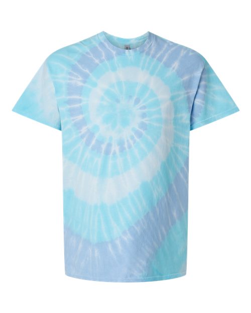 Multi-Color Spiral Tie-Dyed T-Shirt - Front - B01214893 - Wildflower