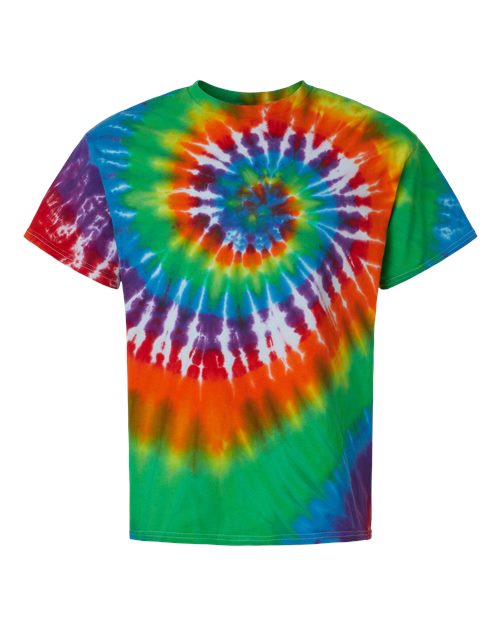 Multi-Color Spiral Tie-Dyed T-Shirt - Front - B01214993 - Michelangelo