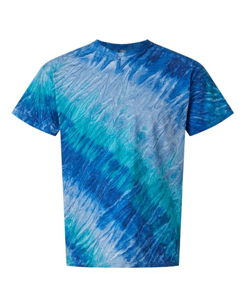 Tilt Tie-Dyed T-Shirt - Front - B83514758 - Blue
