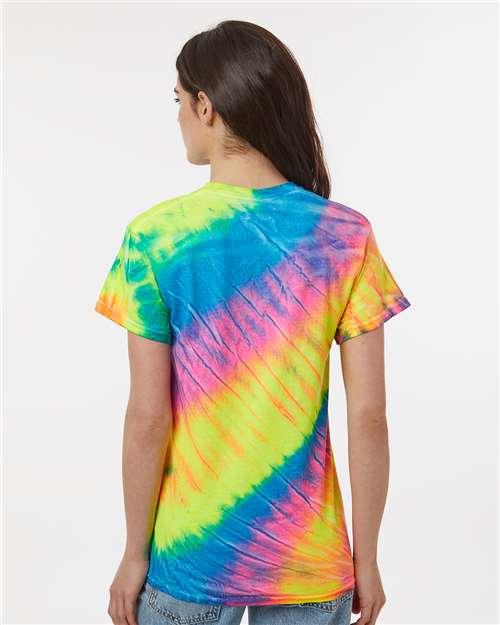 Tilt Tie-Dyed T-Shirt - OnModelBack - B83514303 - Flo Rainbow